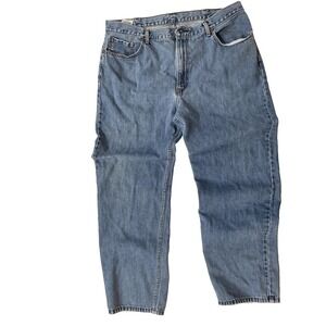 Vintage 90s Levis 550 Jeans Mens 38x32 Great Distress Relaxed Fit Denim Red Tab